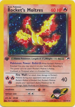 Rocket's Moltres - 12/132 - Holo - 1st Edition available at 401 Games Canada