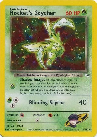 Rocket's Scyther - 13/132 - Holo - Unlimited available at 401 Games Canada