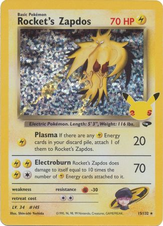 Rocket's Zapdos - 15/132 - Holo Rare (Classic Collection) available at 401 Games Canada