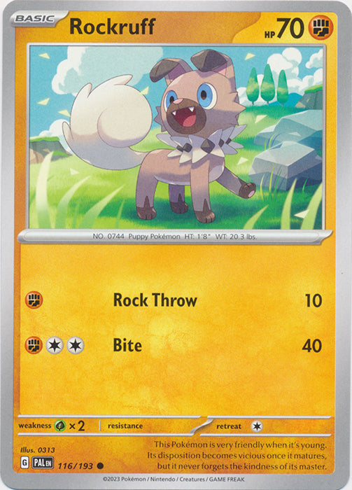 Rockruff - 116/193 - Common available at 401 Games Canada