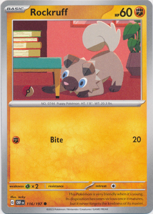 Rockruff - 116/197 - Common available at 401 Games Canada