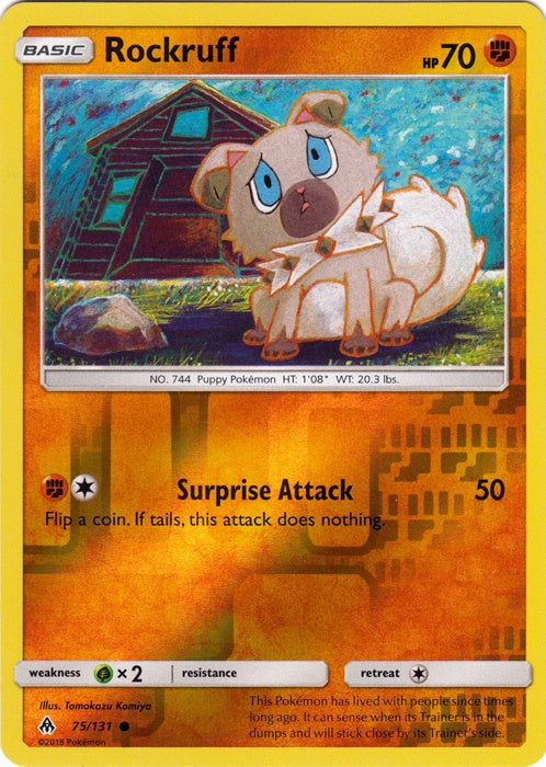 Rockruff - 75/131 - Common - Reverse Holo available at 401 Games Canada