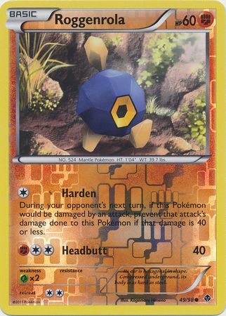 Roggenrola - 49/98 - Common - Reverse Holo available at 401 Games Canada