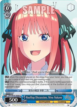 Rooftop Discussion, Nino Nakano - 5HY/W101-E092 - Common available at 401 Games Canada