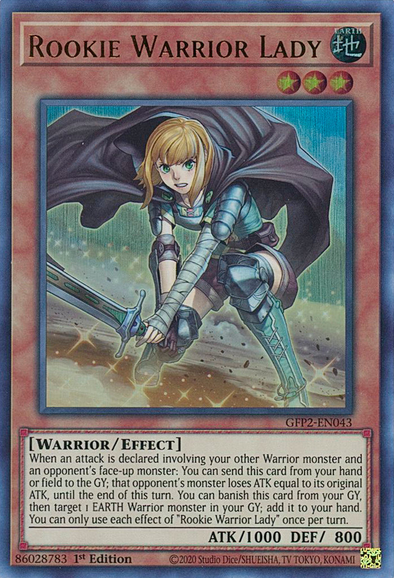 Rookie Warrior Lady - GFP2-EN043 - Ultra Rare - 1st Edition available at 401 Games Canada