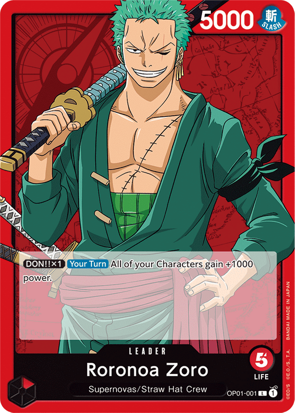 Roronoa Zoro - OP01-001 - Leader available at 401 Games Canada