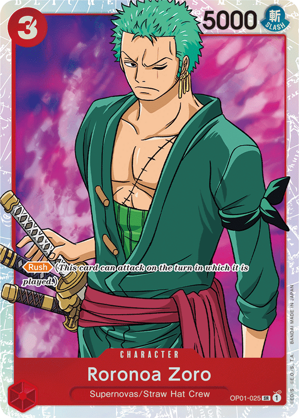 Roronoa Zoro - OP01-025 - Super Rare available at 401 Games Canada