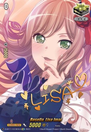 Roselia, Lisa Imai (Signature) - D-BT11/EX18EN-S - Extra Rare available at 401 Games Canada