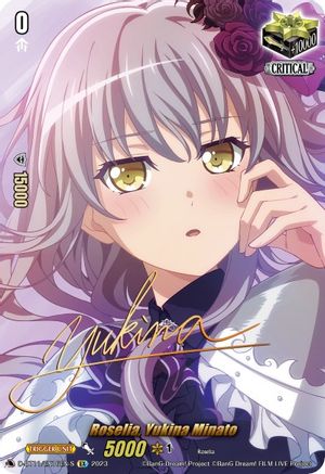 Roselia, Yukina Minato (Signature) - D-BT11/EX16EN-S - Extra Rare available at 401 Games Canada