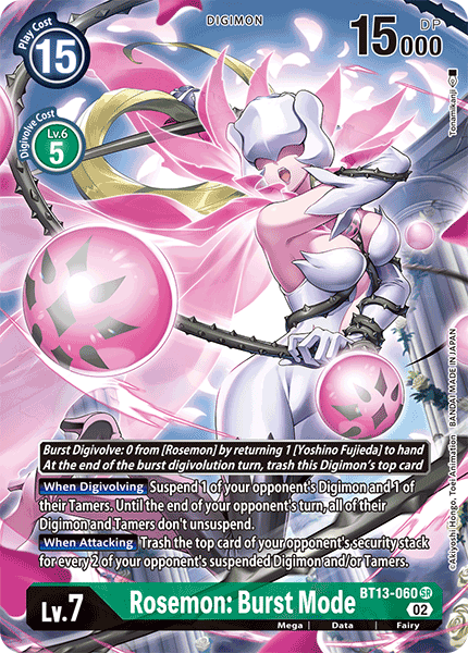 Rosemon: Burst Mode (Alternate Art) - BT13-060 - Super Rare available at 401 Games Canada