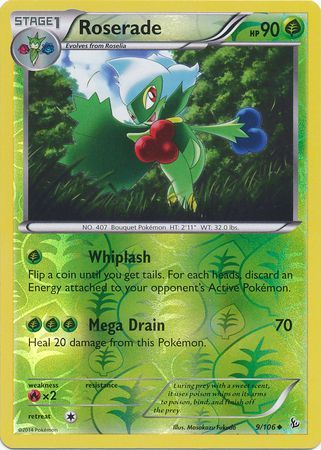 Roserade - 9/106 - Uncommon - Reverse Holo available at 401 Games Canada