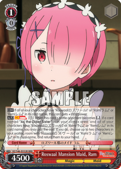 Roswaal Mansion Maid, Ram - RZ/S46-E032R - Triple Rare available at 401 Games Canada