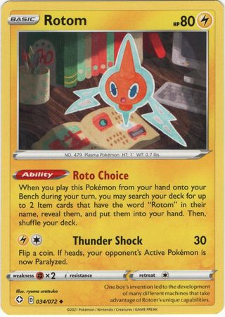 Rotom - 034/072 - Uncommon available at 401 Games Canada