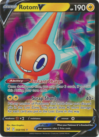 Rotom V - 058/196 - Ultra Rare available at 401 Games Canada