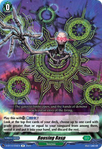 Rousing Rasp - D-BT10/056 - Rare available at 401 Games Canada