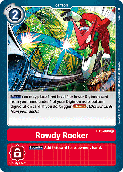 Rowdy Rocker - BT5-094 - Common available at 401 Games Canada