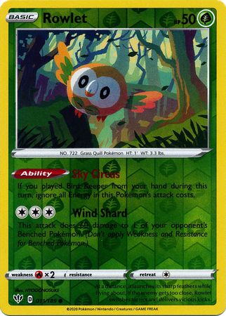 Rowlet - 011/189 - Common - Reverse Holo available at 401 Games Canada