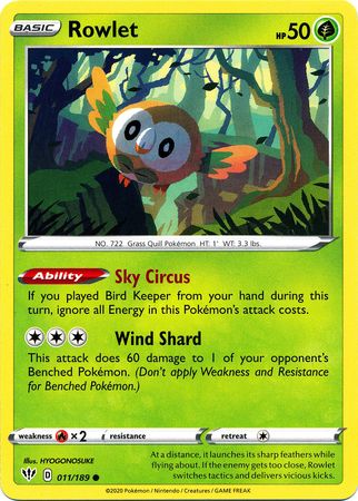 Rowlet - 011/189 - Common available at 401 Games Canada