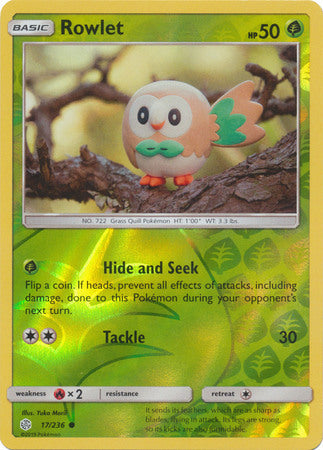 Rowlet - 17/236 - Common - Reverse Holo available at 401 Games Canada