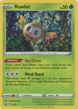 Rowlet - 2/15 - McDonald's Holo - Promo available at 401 Games Canada