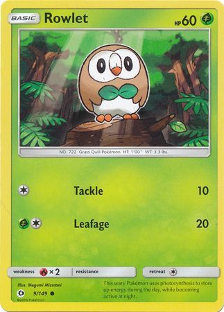 Rowlet - 9/149 - Common available at 401 Games Canada