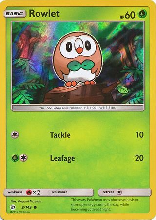 Rowlet - 9/149 - Holo Promo (Water Web Holo) available at 401 Games Canada