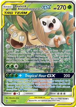 Rowlet & Alolan Exeggutor GX - 1/236 - Ultra Rare available at 401 Games Canada