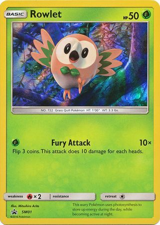 Rowlet - SM01 - Holo Promo available at 401 Games Canada