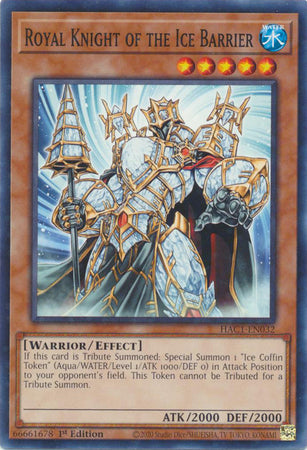 Royal Knight of the Ice Barrier - HAC1-EN032 - Duel Terminal Normal Parallel Rare available at 401 Games Canada