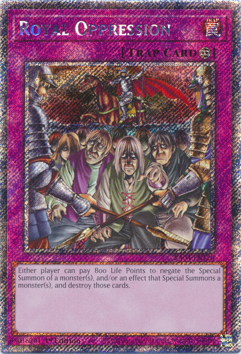 Royal Oppression (Platinum Secret Rare) - RA04-EN120 - Platinum Secret Rare - 1st Edition
