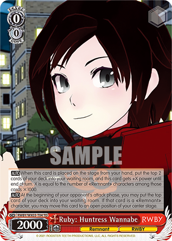 Ruby: Huntress Wannabe - RWBY/WX03-ET04 - Trial Deck available at 401 Games Canada