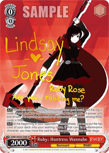 Ruby: Huntress Wannabe - RWBY/WX03-ET04SP - Special Rare available at 401 Games Canada