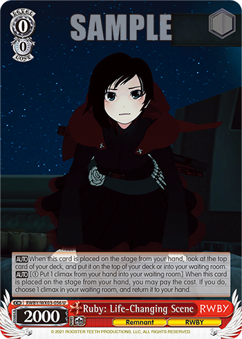 Ruby: Life-Changing Scene - RWBY/WX03-056 - Uncommon available at 401 Games Canada