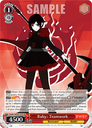 Ruby: Teamwork - RWBY/WX03-ET07S - Super Rare available at 401 Games Canada