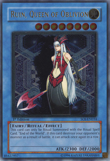 Ruin, Queen of Oblivion - SOI-EN034 - Ultimate Rare - 1st Edition available at 401 Games Canada