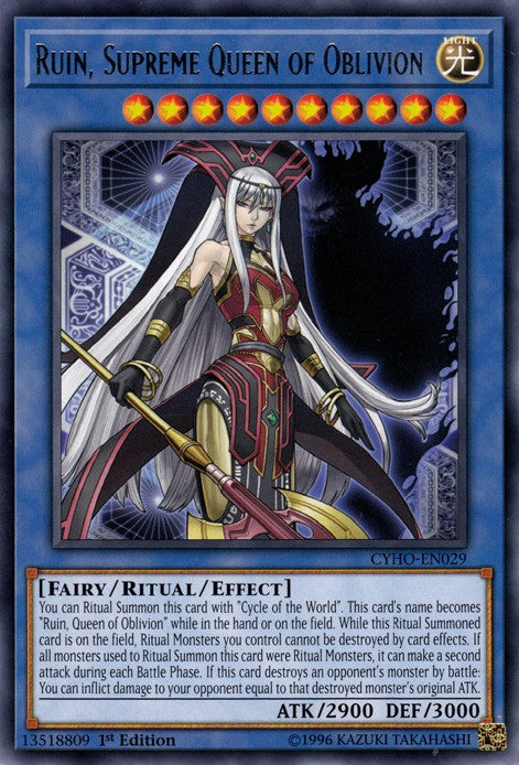 Ruin, Supreme Queen of Oblivion - CYHO-EN029 - Rare - 1st Edition available at 401 Games Canada