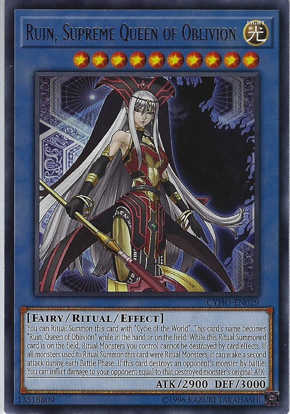 Ruin, Supreme Queen of Oblivion - CYHO-EN029 - Rare - Unlimited available at 401 Games Canada