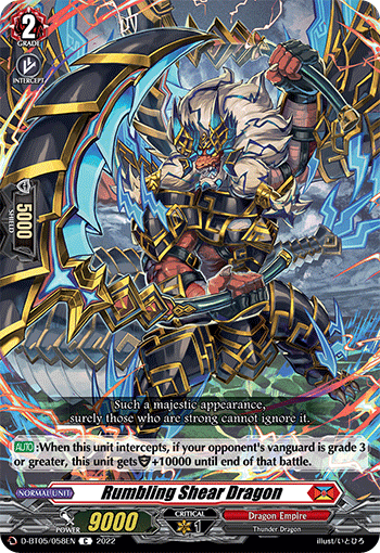 Rumbling Shear Dragon - D-BT05/058 - Common available at 401 Games Canada