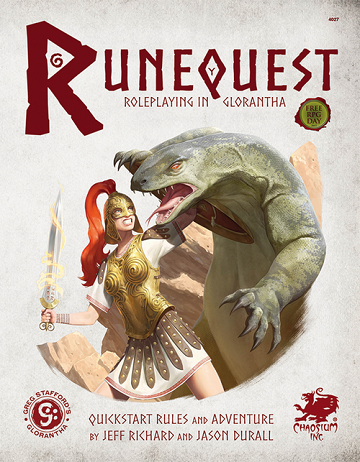 Runequest - Roleplaying in Glorantha Quick Start available at 401 Games Canada