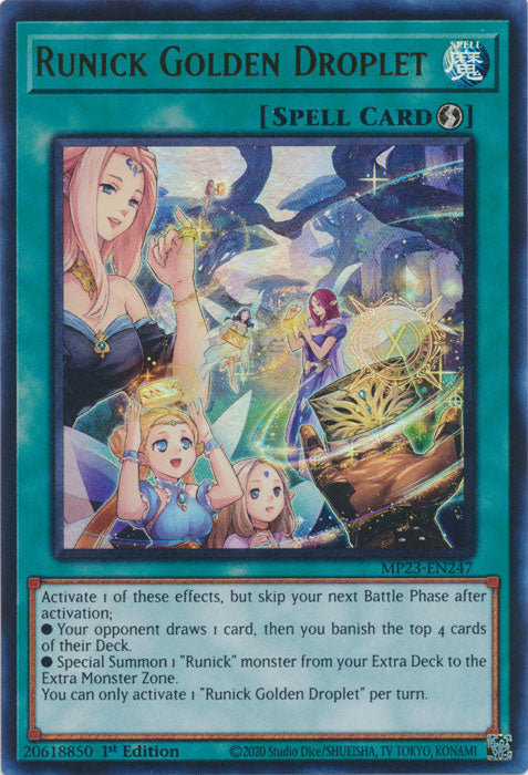 Runick Golden Droplet - MP23-EN247 - Ultra Rare - 1st Edition available at 401 Games Canada