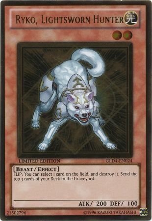 Ryko, Lightsworn Hunter - GLD4-EN024 - Gold Rare - Limited Edition available at 401 Games Canada