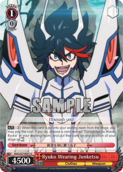 Ryuko Wearing Junketsu - KLK/S27-E051 - Uncommon available at 401 Games Canada