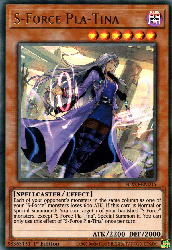 S-Force Pla-Tina - BLVO-EN015 - Ultra Rare - 1st Edition available at 401 Games Canada