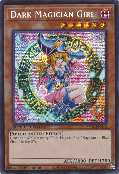 Dark Magician Girl (PSR) - SBC2-ENA13 - Prismatic Secret Rare - 1st Edition