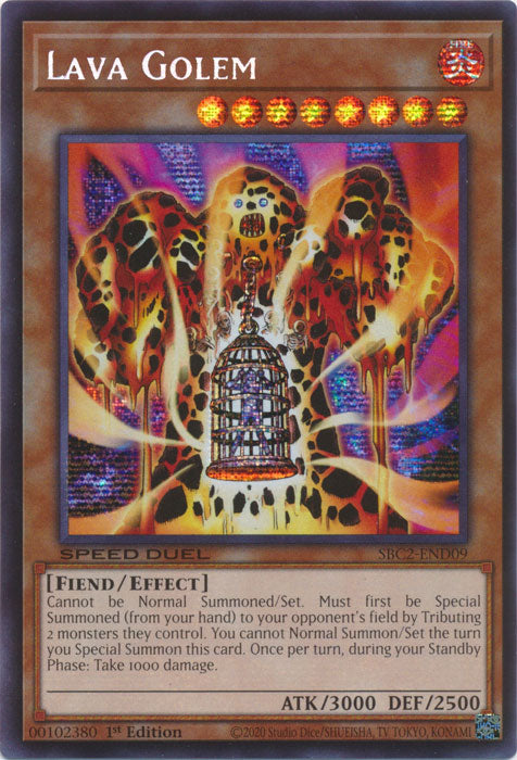Lava Golem (PSR) - SBC2-END09 - Prismatic Secret Rare - 1st Edition