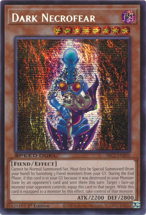 Dark Necrofear (PSR) - SBC2-ENE01 - Prismatic Secret Rare - 1st Edition