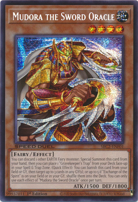 Mudora the Sword Oracle (PSR) - SBC2-ENF01 - Prismatic Secret Rare - 1st Edition