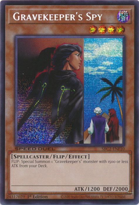 Gravekeeper's Spy (PSR) - SBC2-ENF10 - Prismatic Secret Rare - 1st Edition