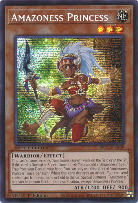 Amazoness Princess (PSR) - SBC2-ENH09 - Prismatic Secret Rare - 1st Edition