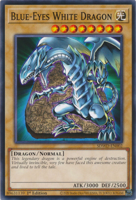 Blue-Eyes White Dragon (SDWD-EN002) - SDWD-EN002 - Common - 1st Edition